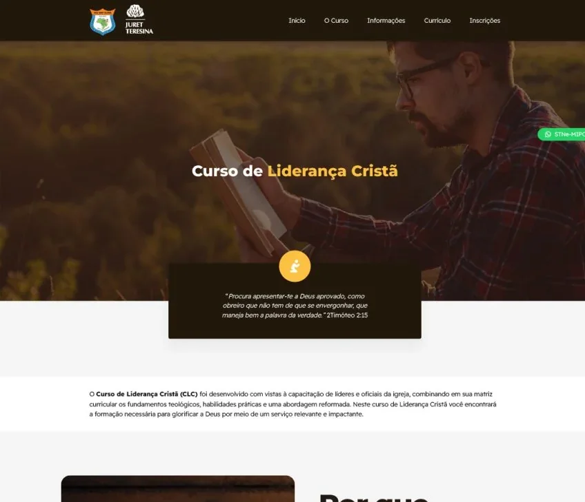 Projeto Curso de Liderança Cristã